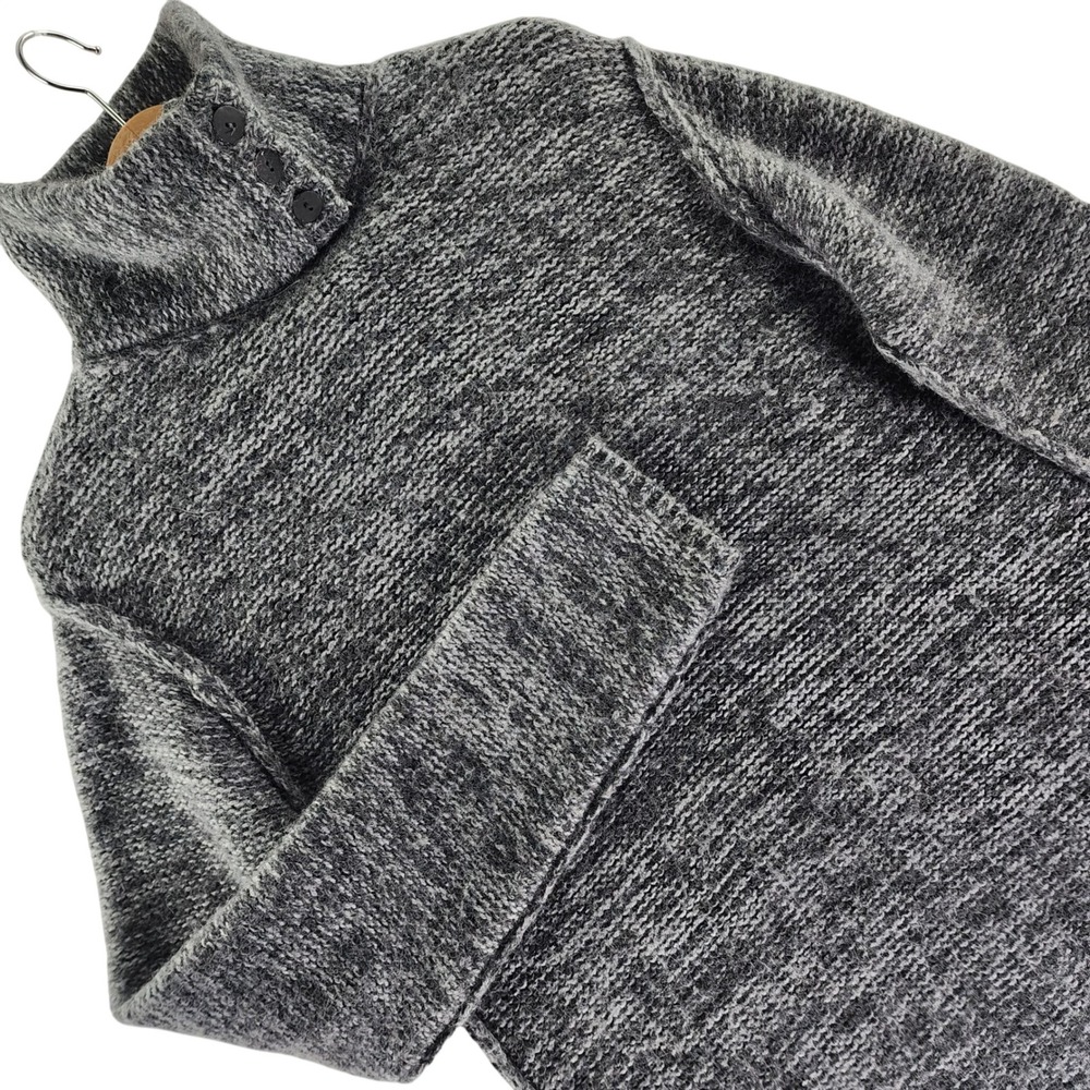 Sarah Pacini MAN Sweater One Size Gray Alpaca Merino Wool Italy Cowl Neck